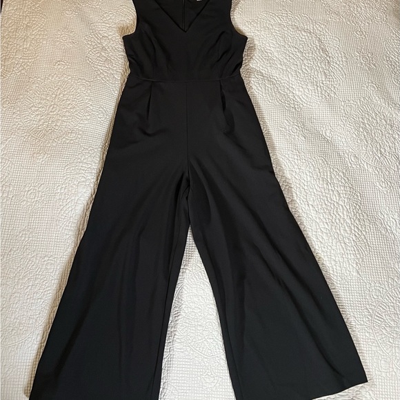 Calvin Klein black cropped jumpsuit - Picture 4 of 8